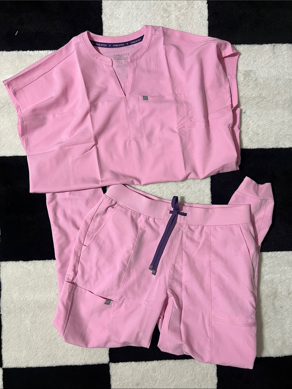 New WOT Fabletics Pink V-Neck Performance Top